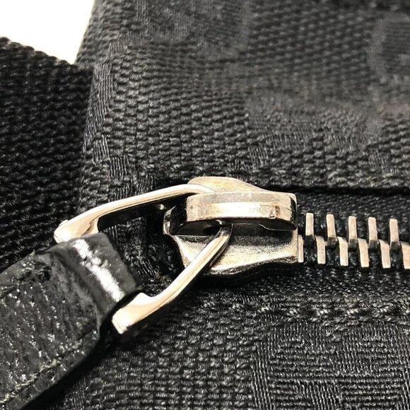 Auth GUCCI 28566 GG body bag Belt bag Waist Pouch Black/SilverHardware main image 5